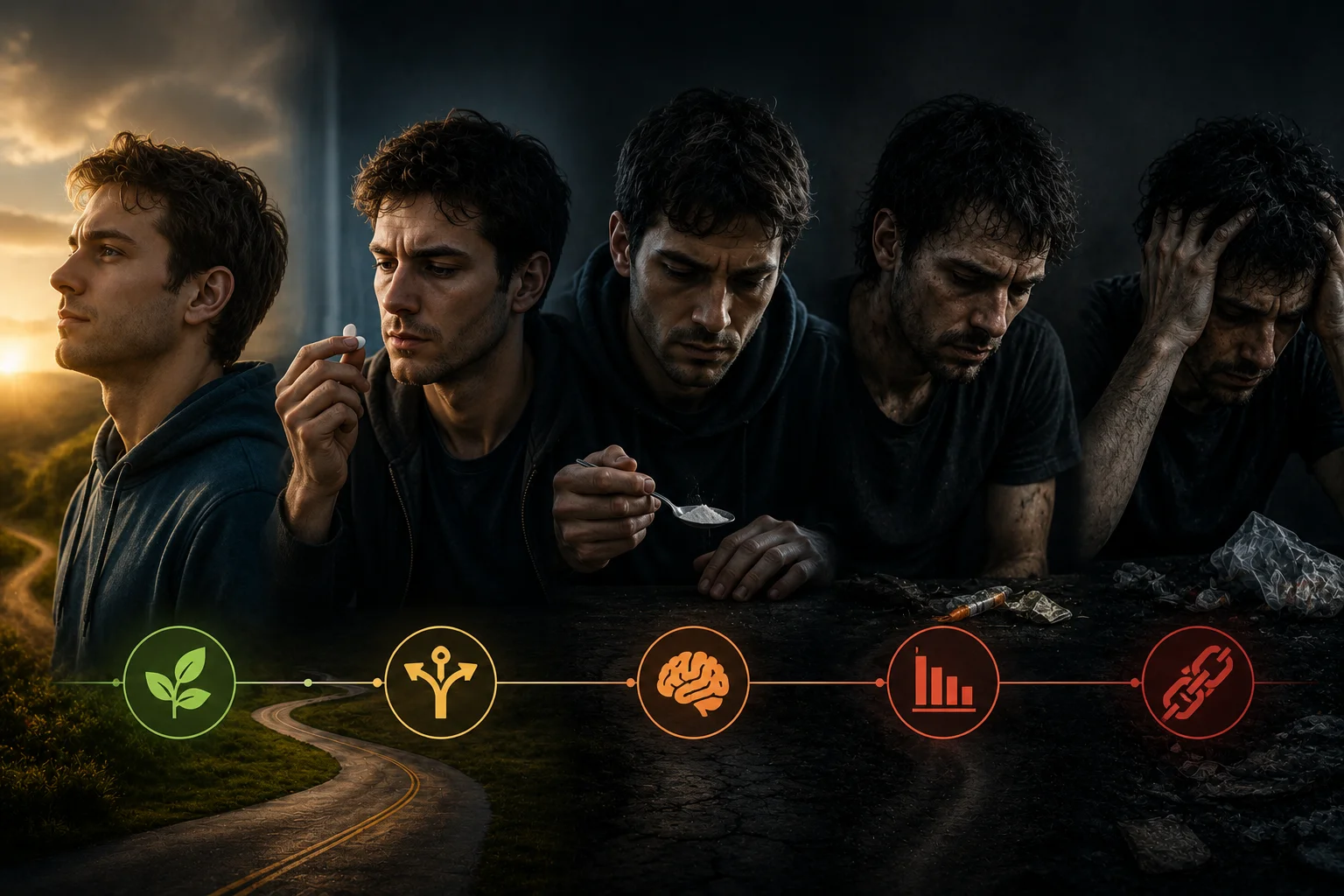 Drugs Addiction Stages