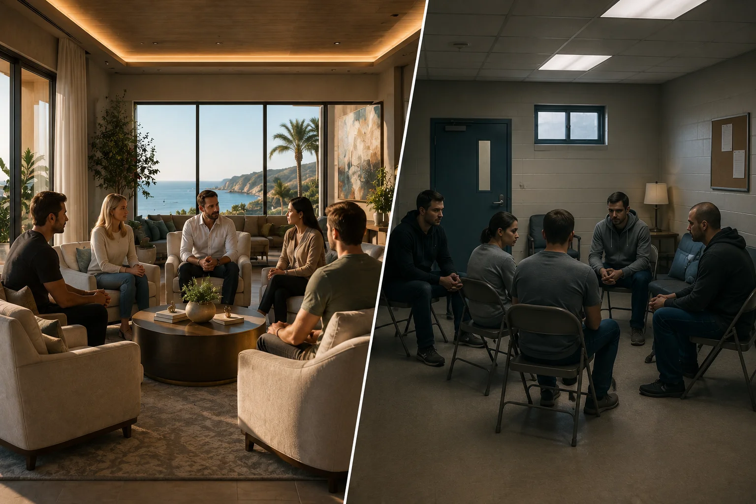 Luxury vs. Standard Rehab